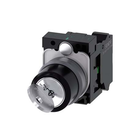 3SU1130-4BF11-3BA0 SIEMENS RONIS key-operated switch, 22 mm, round, plastic with metal front ring, lock numb..