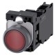 3SU1132-0AB20-3FA0 SIEMENS Illuminated pushbutton, 22 mm, round, plastic with metal front ring, red, pushbut..