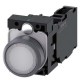 3SU1132-0AB60-1FA0 SIEMENS Illuminated pushbutton, 22 mm, round, plastic with metal front ring, white, pushb..