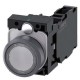 3SU1133-0AB70-1FA0 SIEMENS Illuminated pushbutton, 22 mm, round, plastic with metal front ring, clear, pushb..