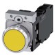 3SU1150-0AB30-1FA0 SIEMENS Pushbutton, 22 mm, round, metal, shiny, yellow, pushbutton, flat, momentary conta..