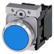 3SU1150-0AB50-1BA0 SIEMENS pulsador, 22 mm, redondo, metal, brillante, azul, botón, rasante, momentáneo, 1 N..
