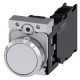 3SU1150-0AB60-3FA0 SIEMENS Pushbutton, 22 mm, round, metal, shiny, white, pushbutton, flat, momentary contac..