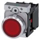 3SU1152-0AB20-1CA0 SIEMENS bouton-poussoir lumineux, 22 mm, rond, le métal, brillant, rouge, Bouton, plat, s..