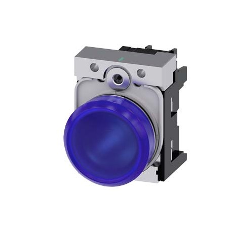 3SU1152-6AA50-1AA0 SIEMENS indicatore luminoso, 22 mm, rotondo, in metallo, lucido, blu, lente, liscio, con ..