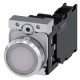 3SU1153-0AB60-3FA0 SIEMENS Illuminated pushbutton, 22 mm, round, metal, shiny, white, pushbutton, flat, mome..