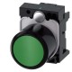 3SU1200-0EB40-0AA0 SIEMENS Pushbutton, compact, with extended stroke (12 mm), 22 mm, round, plastic, green, ..