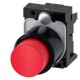 3SU1200-0FB20-0AA0 SIEMENS Pushbutton, compact, with extended stroke (12 mm), 22 mm, round, plastic, red, pu..