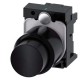 3SU1200-0FB10-0AA0 SIEMENS Pushbutton, compact, with extended stroke (12 mm), 22 mm, round, plastic, black, ..