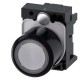 3SU1201-0EB70-0AA0 SIEMENS Pushbutton, compact, with extended stroke (12 mm), 22 mm, round, plastic, clear, ..