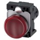 3SU1201-6AB20-1AA0 SIEMENS Indicator lights, compact, 22 mm, round, plastic, red, lens, smooth, with holder,..
