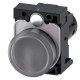 3SU1201-6AB70-1AA0 SIEMENS Indicator lights, compact, 22 mm, round, plastic, clear, lens, smooth, with holde..