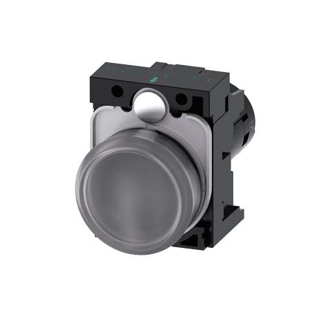 3SU1201-6AB70-1AA0 SIEMENS Indicator lights, compact, 22 mm, round, plastic, clear, lens, smooth, with holde..