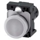 3SU1201-6AB60-1AA0 SIEMENS Indicator lights, compact, 22 mm, round, plastic, white, lens, smooth, with holde..