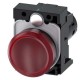3SU1201-6AC20-1AA0 SIEMENS Indicator lights, compact, 22 mm, round, plastic, red, lens, smooth, with holder,..