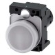 3SU1201-6AC60-1AA0 SIEMENS Indicator lights, compact, 22 mm, round, plastic, white, lens, smooth, with holde..