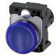3SU1201-6AC50-1AA0 SIEMENS Indicator lights, compact, 22 mm, round, plastic, blue, lens, smooth, with holder..