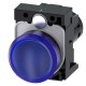 3SU1201-6AF50-1AA0 SIEMENS Indicator lights, compact, 22 mm, round, plastic, blue, lens, smooth, with holder..