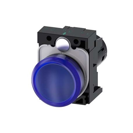 3SU1201-6AF50-1AA0 SIEMENS Indicator lights, compact, 22 mm, round, plastic, blue, lens, smooth, with holder..