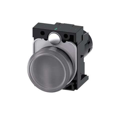 3SU1201-6AF70-1AA0 SIEMENS Indicator lights, compact, 22 mm, round, plastic, clear, lens, smooth, with holde..