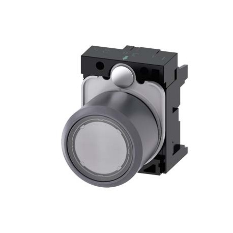 3SU1231-0EB70-0AA0 SIEMENS Pushbutton, compact, with extended stroke (12 mm), 22 mm, round, plastic with met..