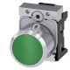 3SU1250-0EB40-0AA0 SIEMENS Pushbutton, compact, with extended stroke (12 mm), 22 mm, round, metal, green, pu..