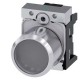 3SU1251-0EB70-0AA0 SIEMENS Pushbutton, compact, with extended stroke (12 mm), 22 mm, round, metal, clear, pu..