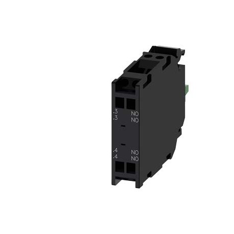 3SU1400-1AA10-3DA0 SIEMENS Contact module with 2 contact elements, 2 NO, spring-type terminal, for front pla..