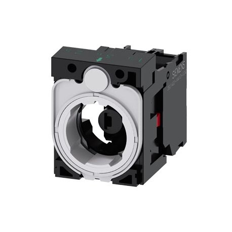 3SU1501-1AG20-1CA0 SIEMENS holder, 3-way, plastic, 1 NC, LED module, red, 6-24 V AC/DC, screw terminal