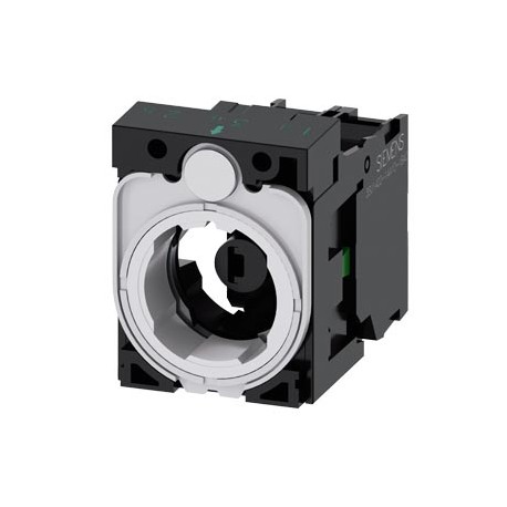 3SU1501-1AG20-1BA0 SIEMENS holder, 3-way, plastic, 1 NO, LED module, red, 6-24 V AC/DC, screw terminal