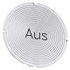 3SU1900-0AB71-0AC0 SIEMENS Inscription plate for illuminated pushbutton, round, milky with black font, with ..