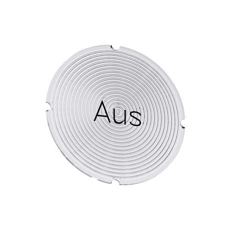 3SU1900-0AB71-0AC0 SIEMENS Inscription plate for illuminated pushbutton, round, milky with black font, with ..