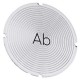 3SU1900-0AB71-0AE0 SIEMENS Inscription plate for illuminated pushbutton, round, milky with black font, with ..