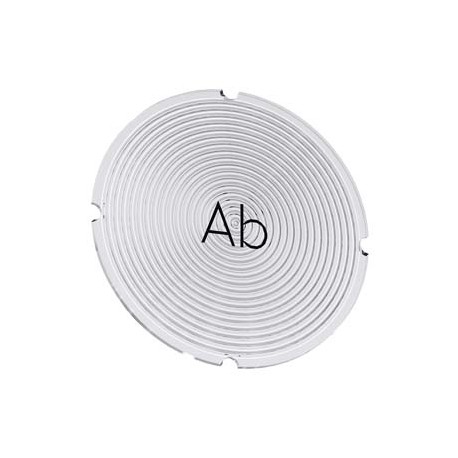 3SU1900-0AB71-0AE0 SIEMENS Inscription plate for illuminated pushbutton, round, milky with black font, with ..