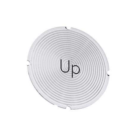 3SU1900-0AB71-0DL0 SIEMENS Inscription plate for illuminated pushbutton, round, milky with black font, with ..