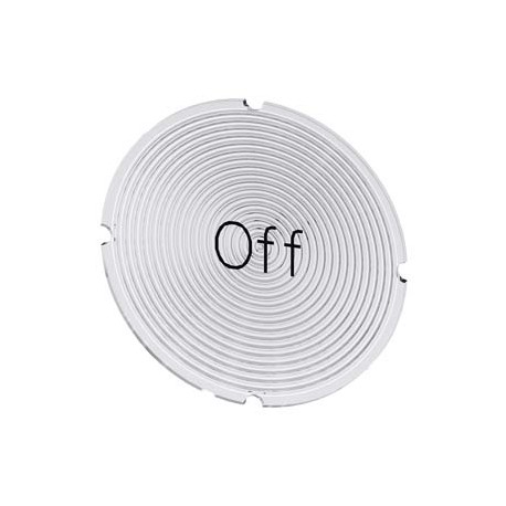 3SU1900-0AB71-0DK0 SIEMENS Inscription plate for illuminated pushbutton, round, milky with black font, with ..