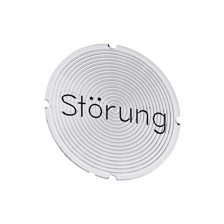 3SU1900-0AB71-0AQ0 SIEMENS Inscription plate for illuminated pushbutton, round, milky with black font, with ..