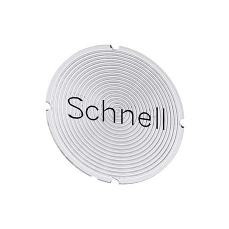 3SU1900-0AB71-0AM0 SIEMENS Inscription plate for illuminated pushbutton, round, milky with black font, with ..