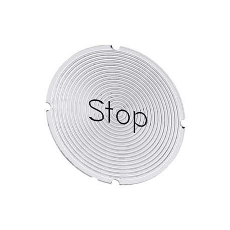 3SU1900-0AB71-0DS0 SIEMENS Inscription plate for illuminated pushbutton, round, milky with black font, with ..