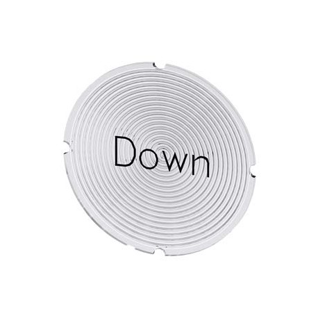 3SU1900-0AB71-0DM0 SIEMENS Inscription plate for illuminated pushbutton, round, milky with black font, with ..