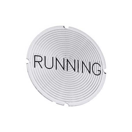 3SU1900-0AB71-0EB0 SIEMENS Inscription plate for illuminated pushbutton, round, milky with black font, with ..