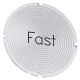 3SU1900-0AB71-0EE0 SIEMENS Inscription plate for illuminated pushbutton, round, milky with black font, with ..