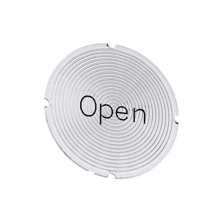 3SU1900-0AB71-0DW0 SIEMENS Inscription plate for illuminated pushbutton, round, milky with black font, with ..
