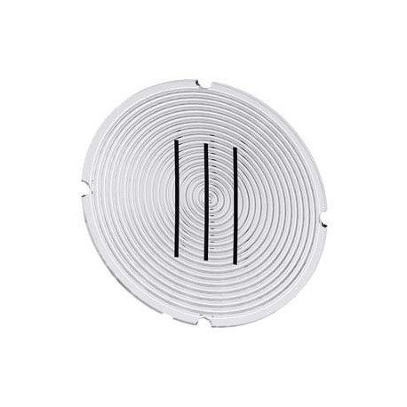 3SU1900-0AB71-0QD0 SIEMENS Inscription plate for illuminated pushbutton, round, milky with black font, with ..