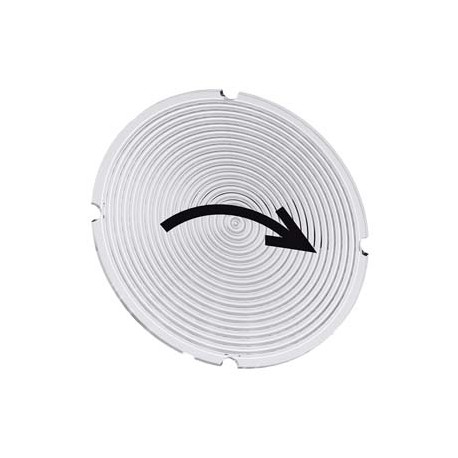 3SU1900-0AB71-0QT0 SIEMENS Inscription plate for illuminated pushbutton, round, milky with black font, with ..