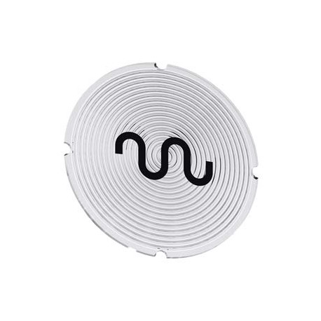 3SU1900-0AB71-0QV0 SIEMENS Inscription plate for illuminated pushbutton, round, milky with black font, with ..