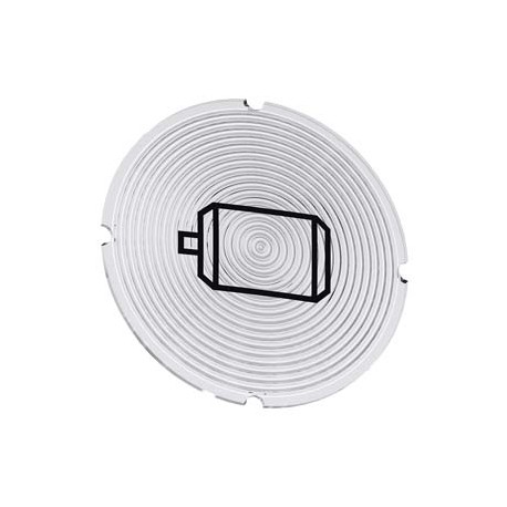 3SU1900-0AB71-0RA0 SIEMENS Inscription plate for illuminated pushbutton, round, milky with black font, with ..