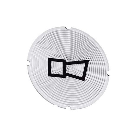 3SU1900-0AB71-0RB0 SIEMENS Inscription plate for illuminated pushbutton, round, milky with black font, with ..