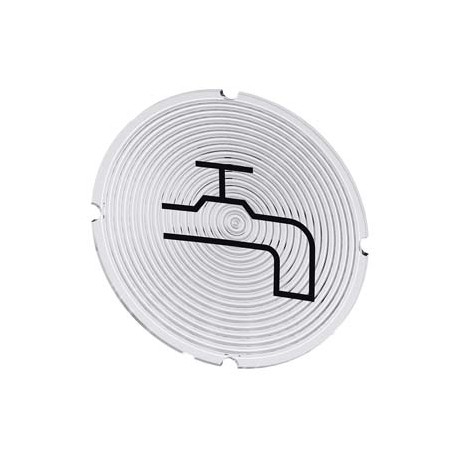 3SU1900-0AB71-0RC0 SIEMENS Inscription plate for illuminated pushbutton, round, milky with black font, with ..
