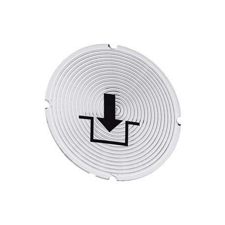 3SU1900-0AB71-0RK0 SIEMENS Inscription plate for illuminated pushbutton, round, milky with black font, with ..